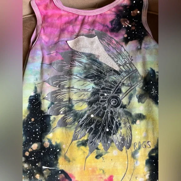 Rags galaxy dyed shorts romper - Picture 2 of 3